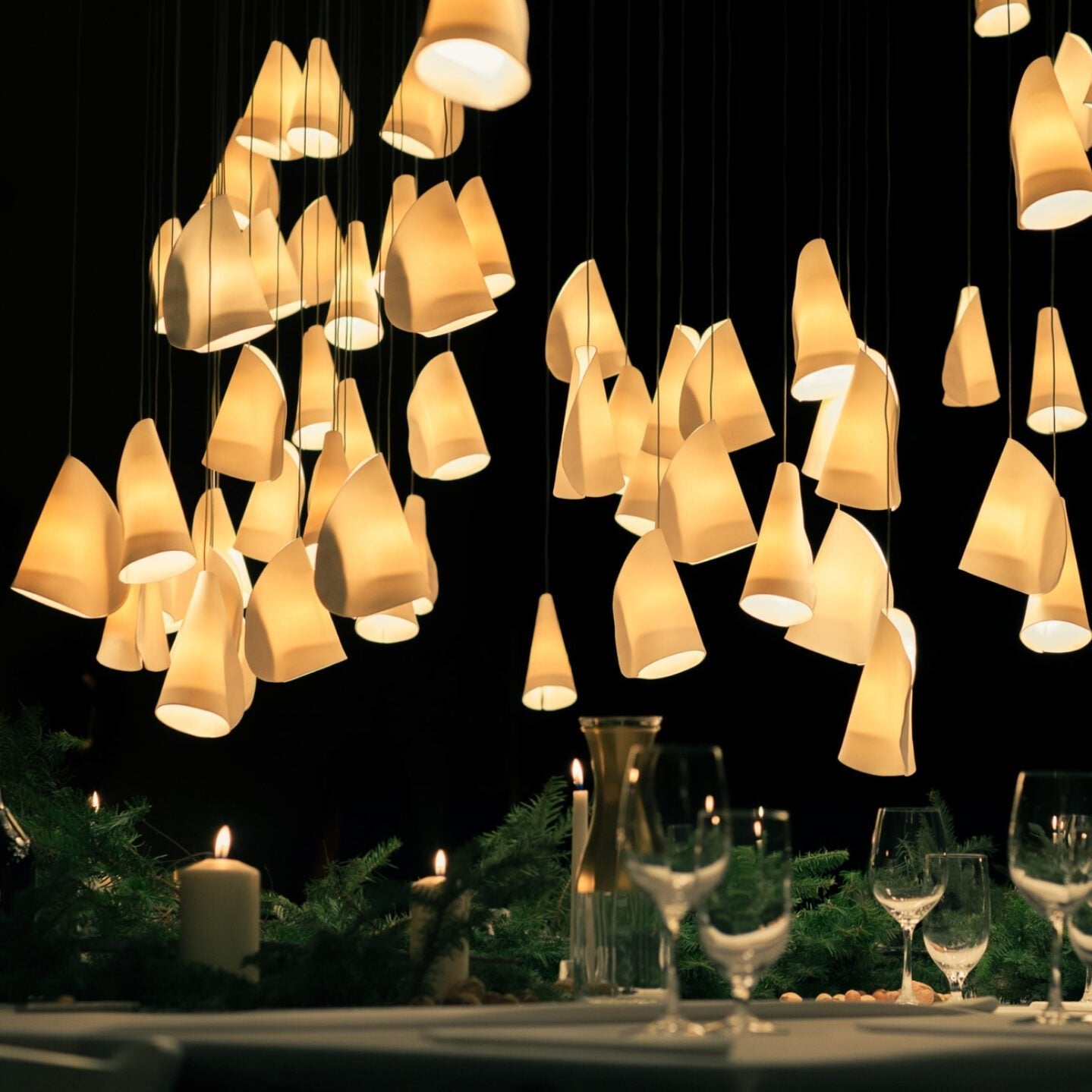 Olshaion Geometric Ceramic Pendant Light - Blowlighting