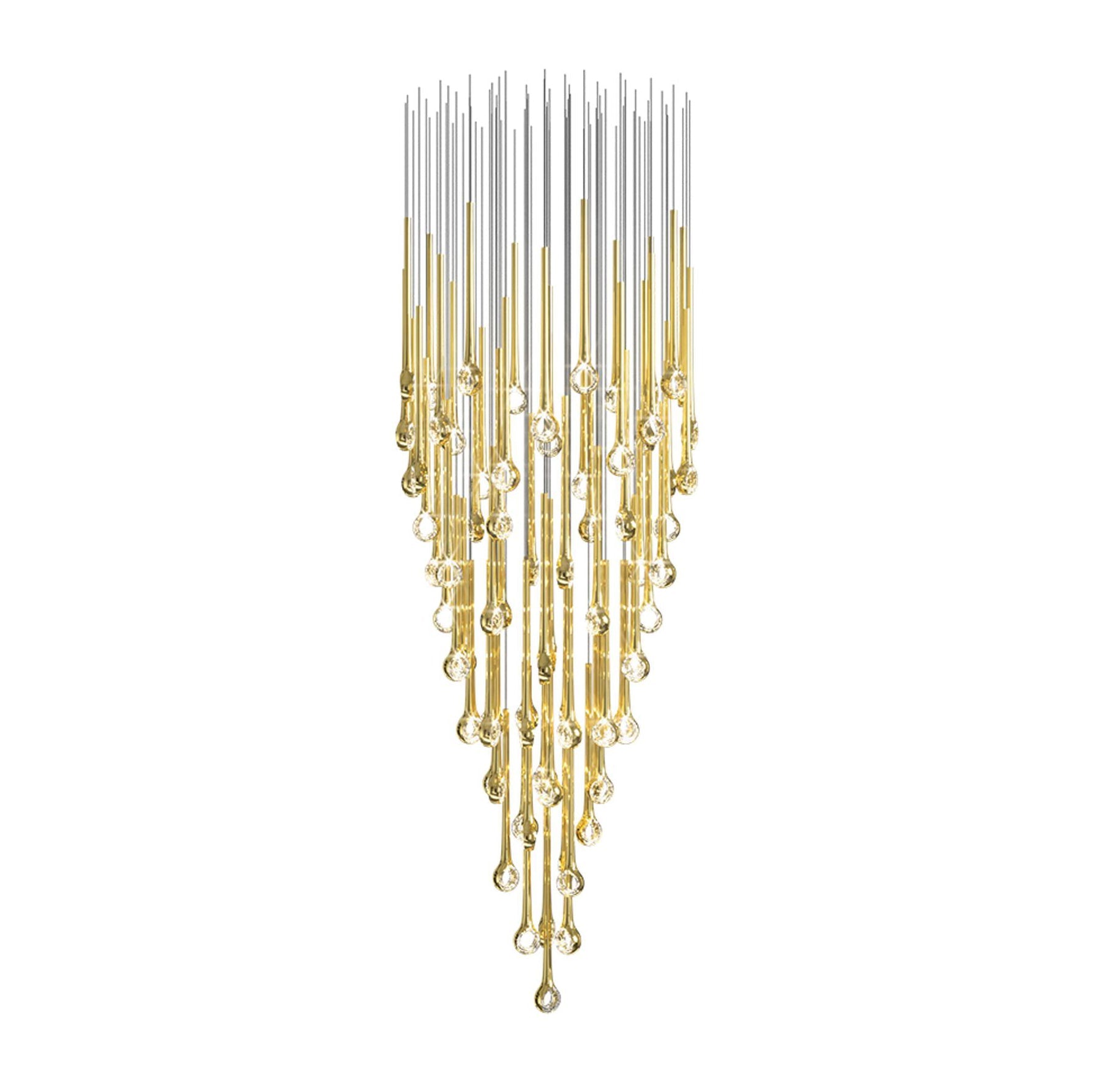 Cicarir Gradient Gold Glass Chandelier - Blowlighting