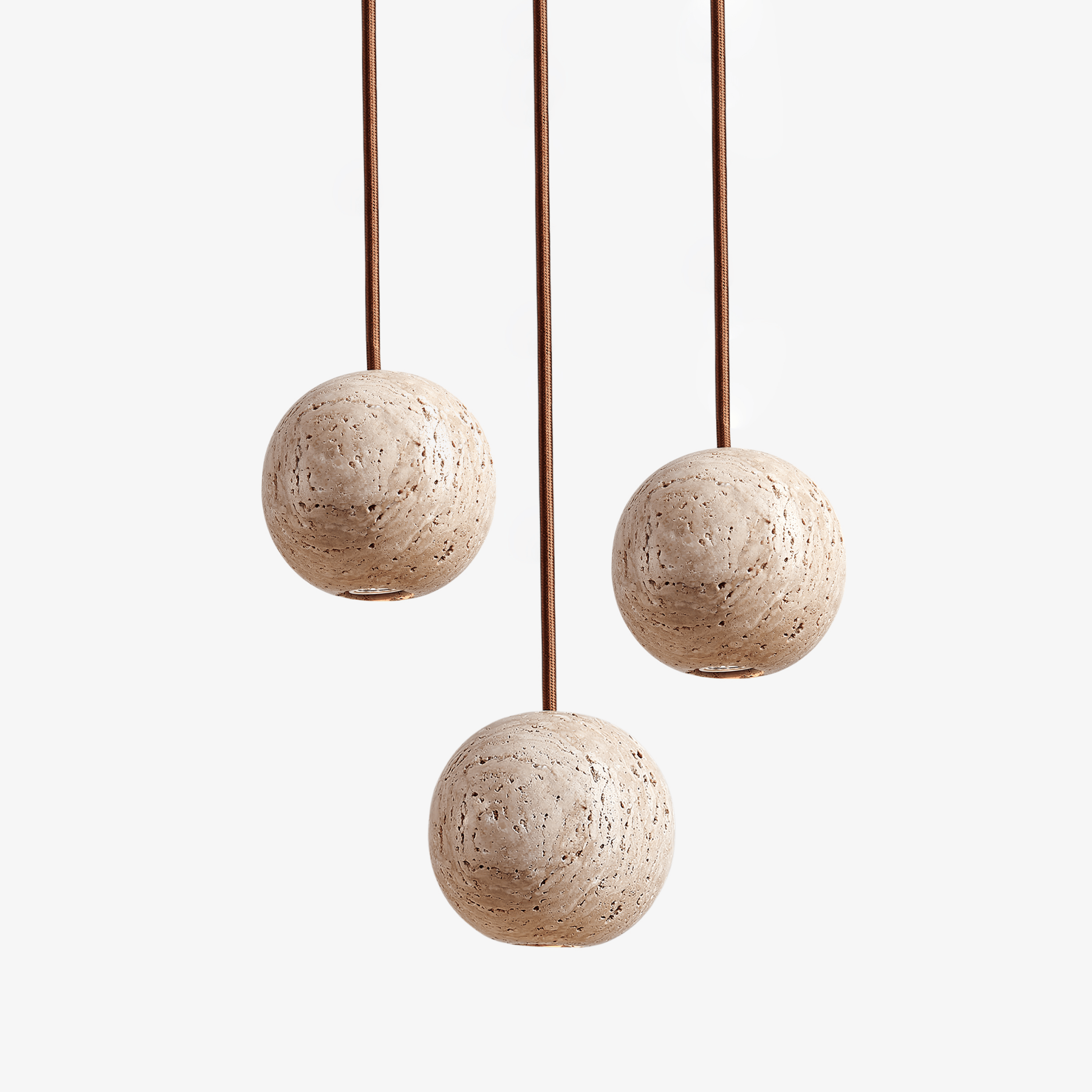 Trio Travertine Pendant Light - Blowlighting