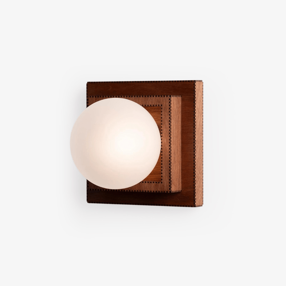 Wood Layered Globe Wall Sconce - Vakkerlight