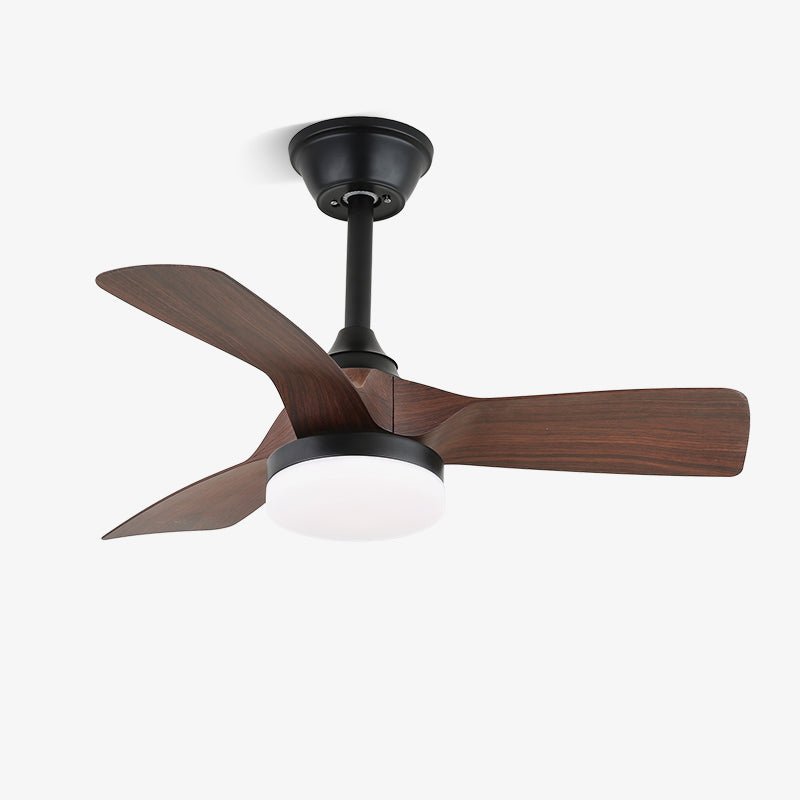 Arden Minimalist Black Wood Ceiling Fan Light - Blowlighting