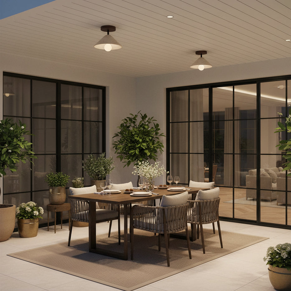 Sierra Wabi-Sabi Travertine Ceiling Light