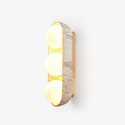 Trio Globe Travertine Wall Sconce - Blowlighting