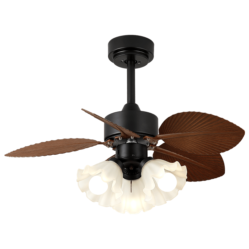 Rosalyn Vintage Wood Ceiling Fan Light - Blowlighting