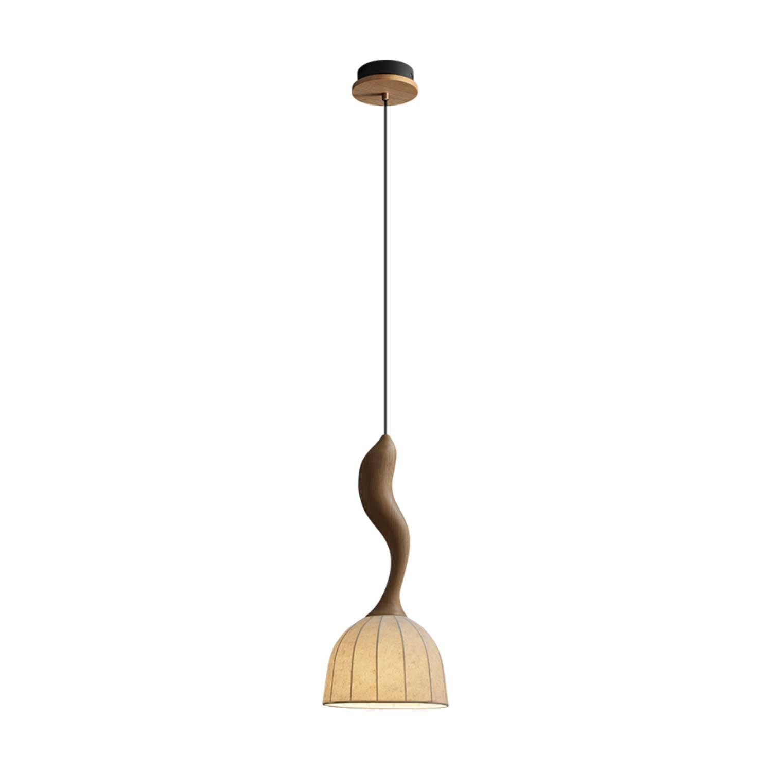 Colire Creativity Twisted Metal Wood Pendant Light - Blowlighting