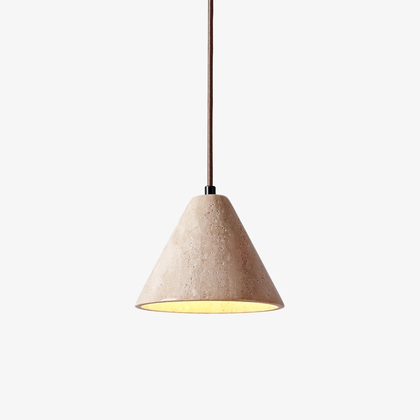 Cezoriel Conical Travertine Pendant Light - Blowlighting