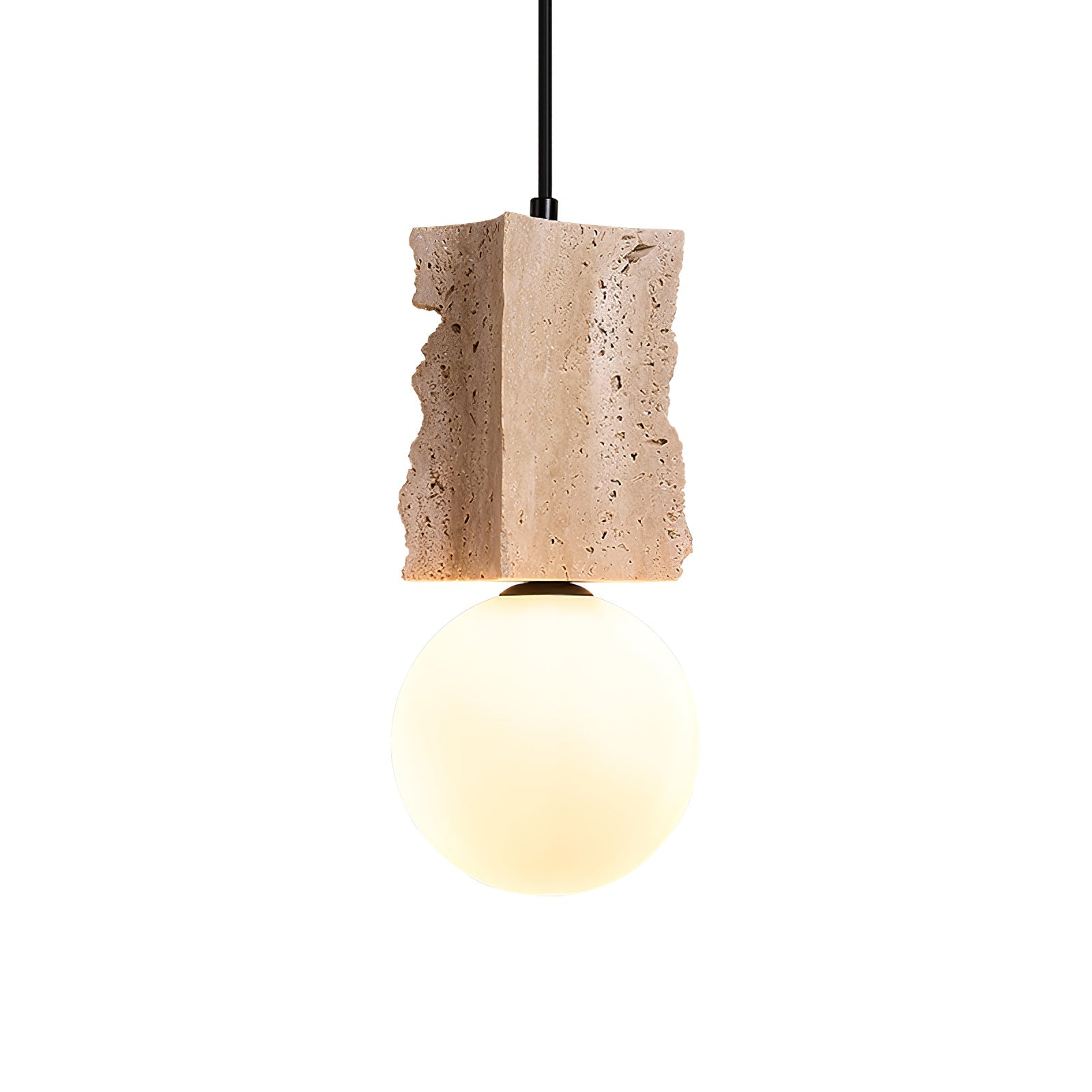 Travertine Raw Edge Pendant Light - Blowlighting