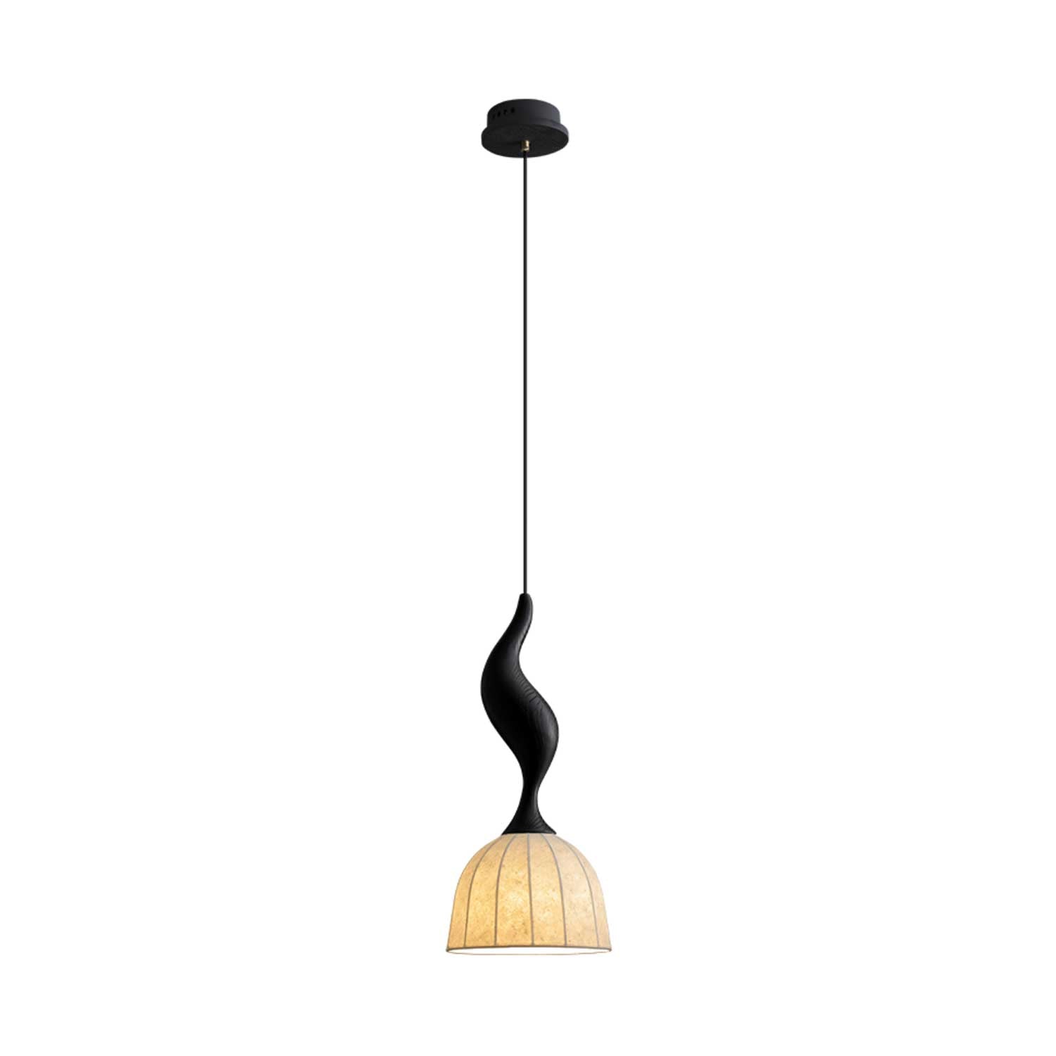 Colire Creativity Twisted Metal Wood Pendant Light - Blowlighting