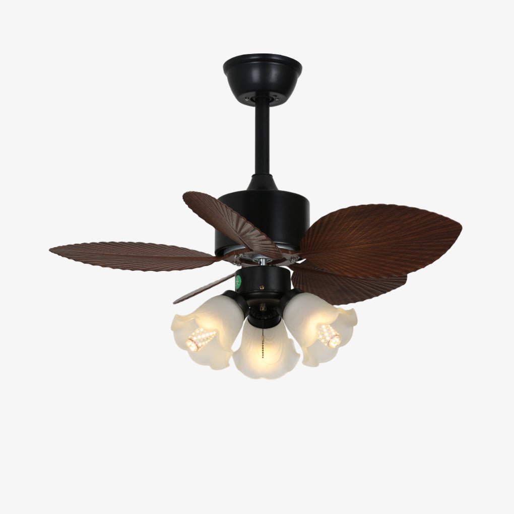 Florence Vintage Wood Ceiling Fan Light - Blowlighting