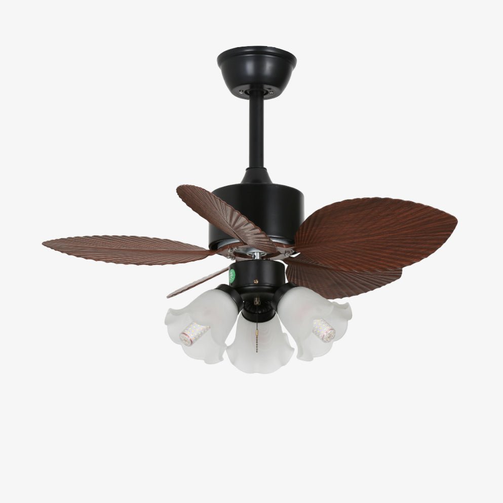 Florence Vintage Wood Ceiling Fan Light - Blowlighting