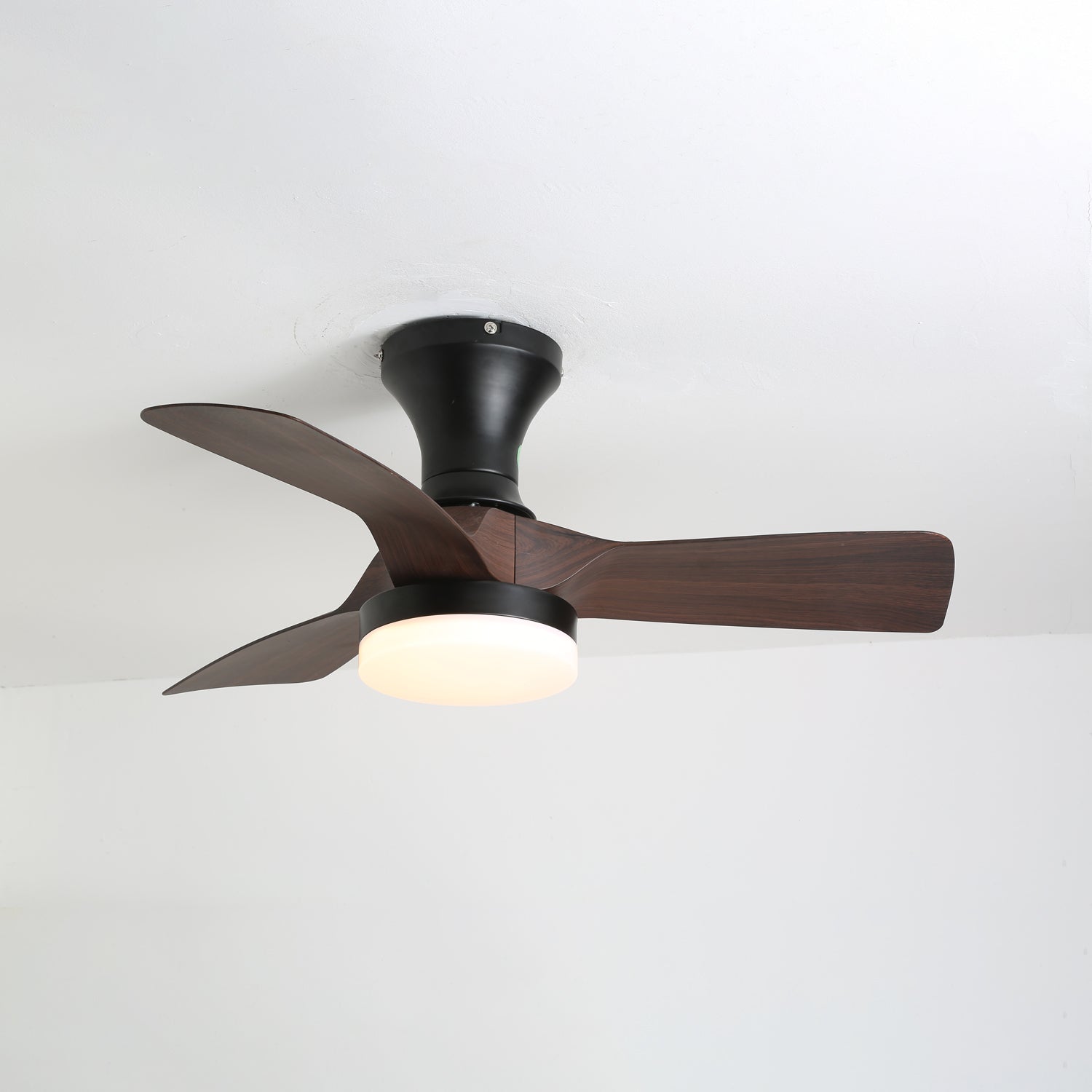 Nora Minimalist White Wood Ceiling Fan Light - Blowlighting