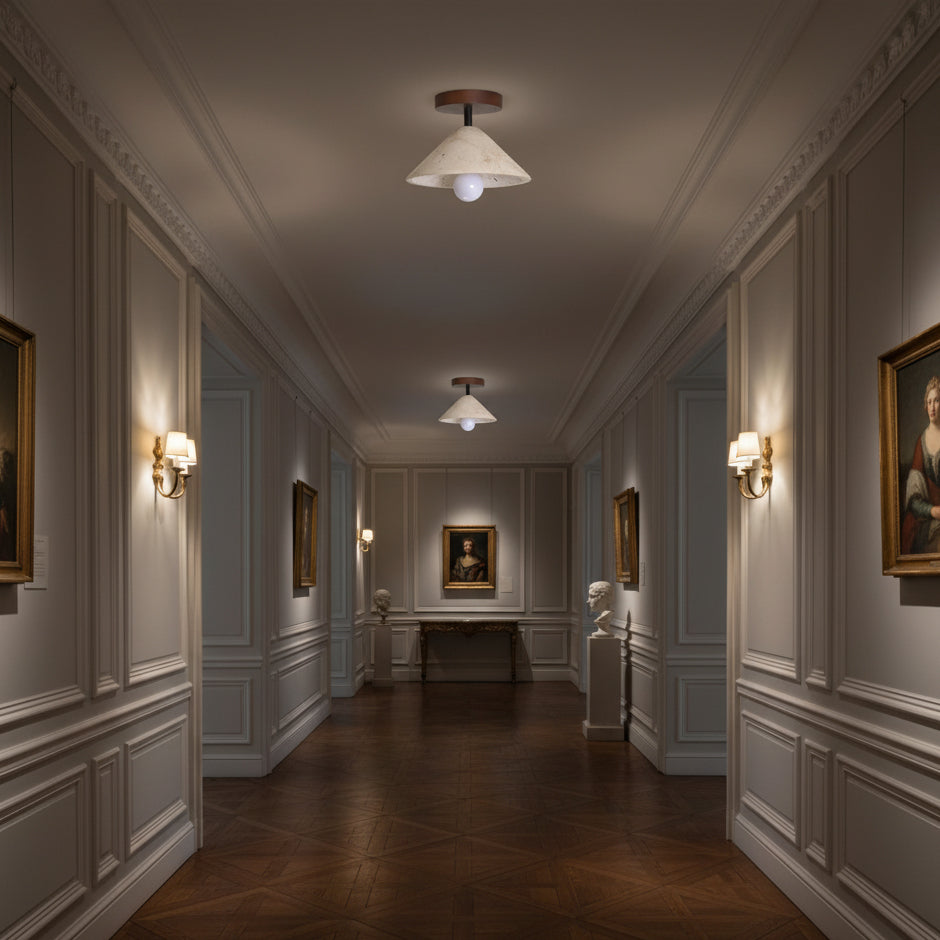 Sierra Wabi-Sabi Travertine Ceiling Light