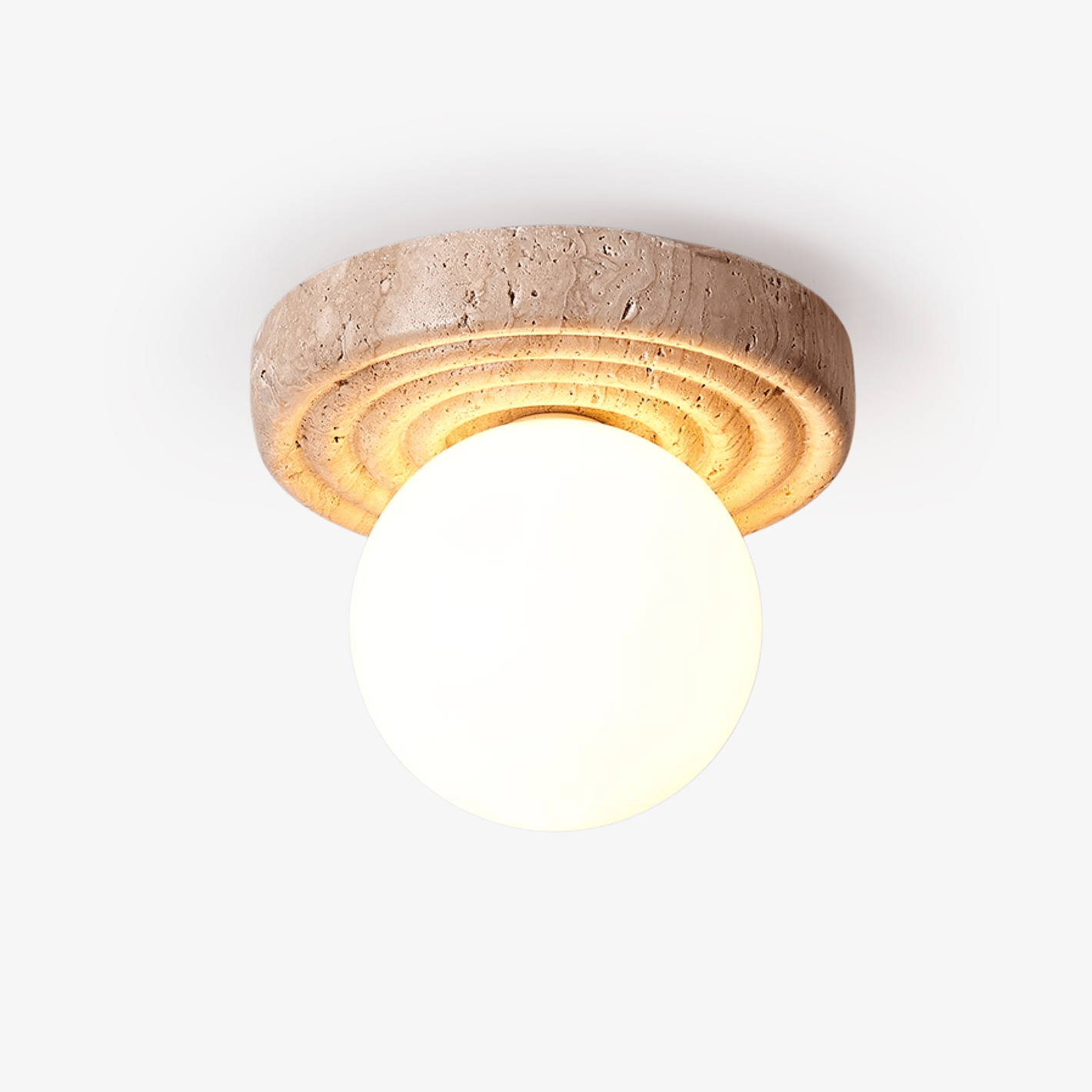 Carmen Travertine Ceiling Light - Blowlighting