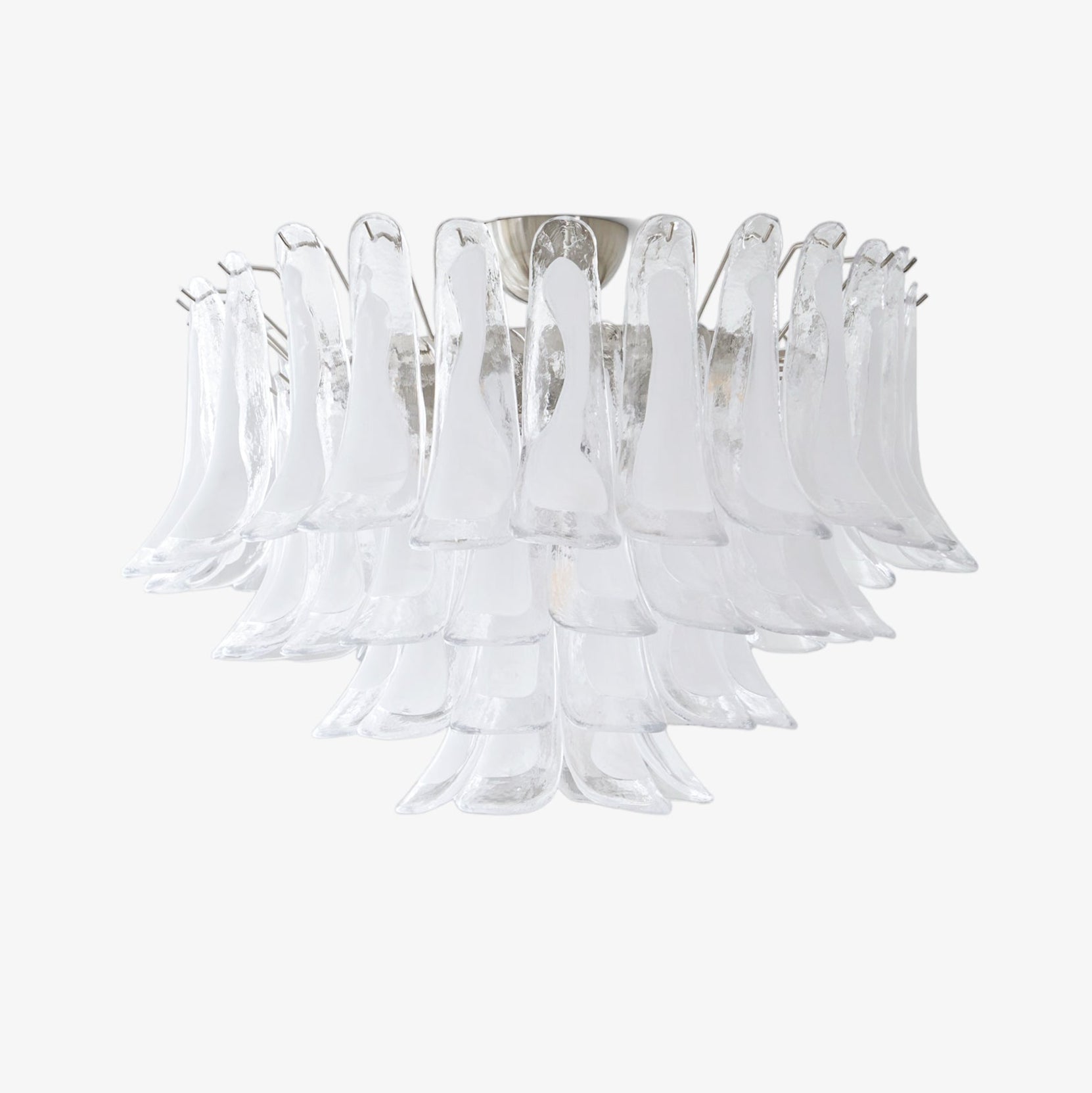 Aurora Ceiling Lamp Clear Glass Wave Layered Elegant - Blowlighting