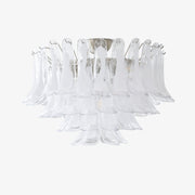 Aurora Ceiling Lamp Clear Glass Wave Layered Elegant - Blowlighting