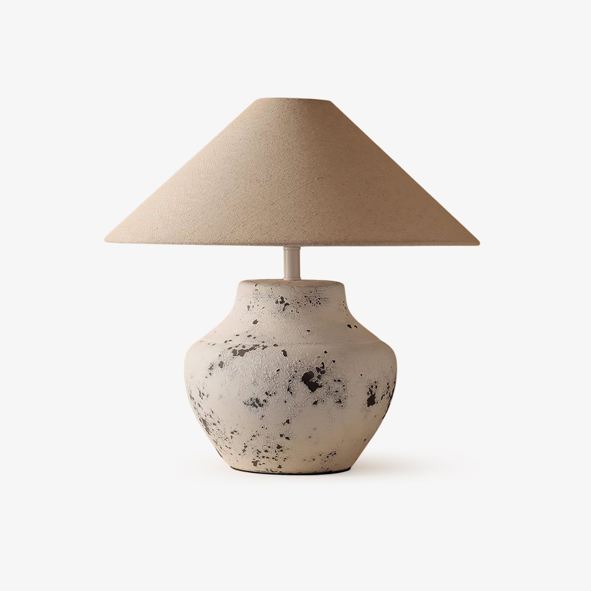 Distressed White Ceramic Table Lamp - Blowlighting