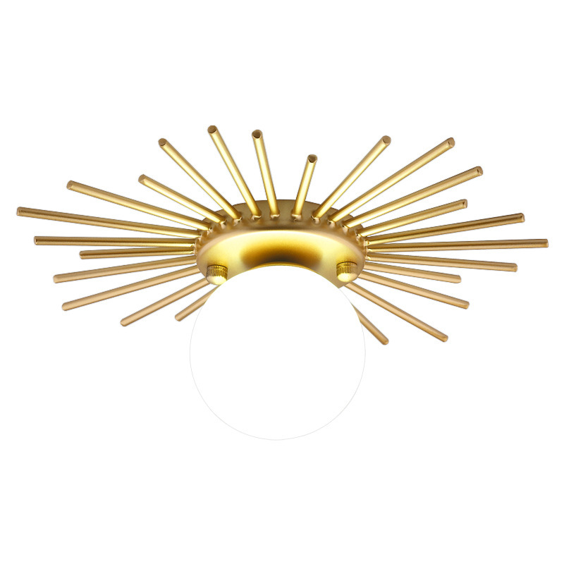 Solara Ceiling Lamp Brass Starburst Glam Modern