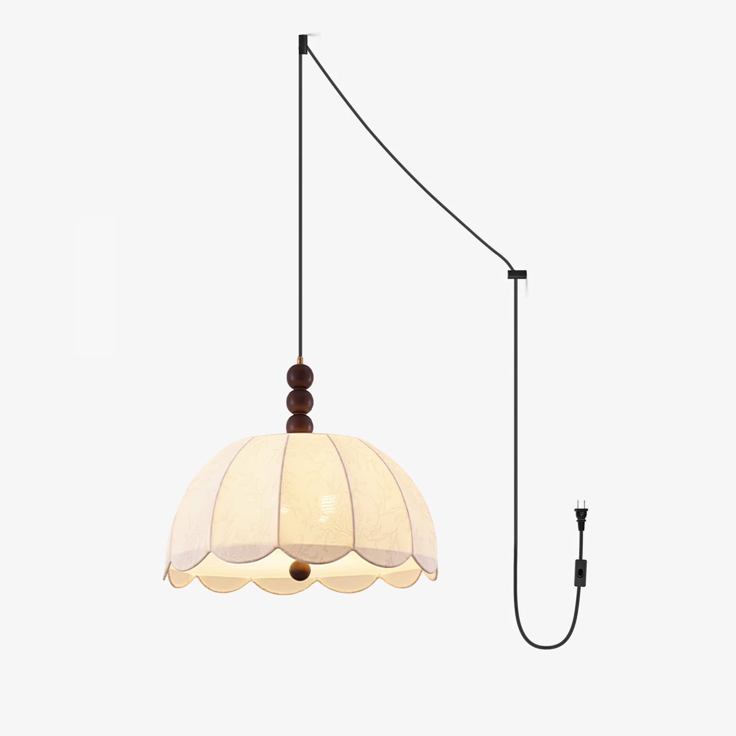 Blossom Fabric Swag Pendant Light - Blowlighting