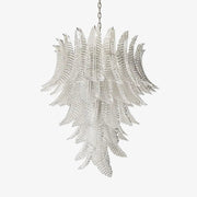 Aurora Chandelier Clear Glass Leaf Cascading Elegant - Blowlighting