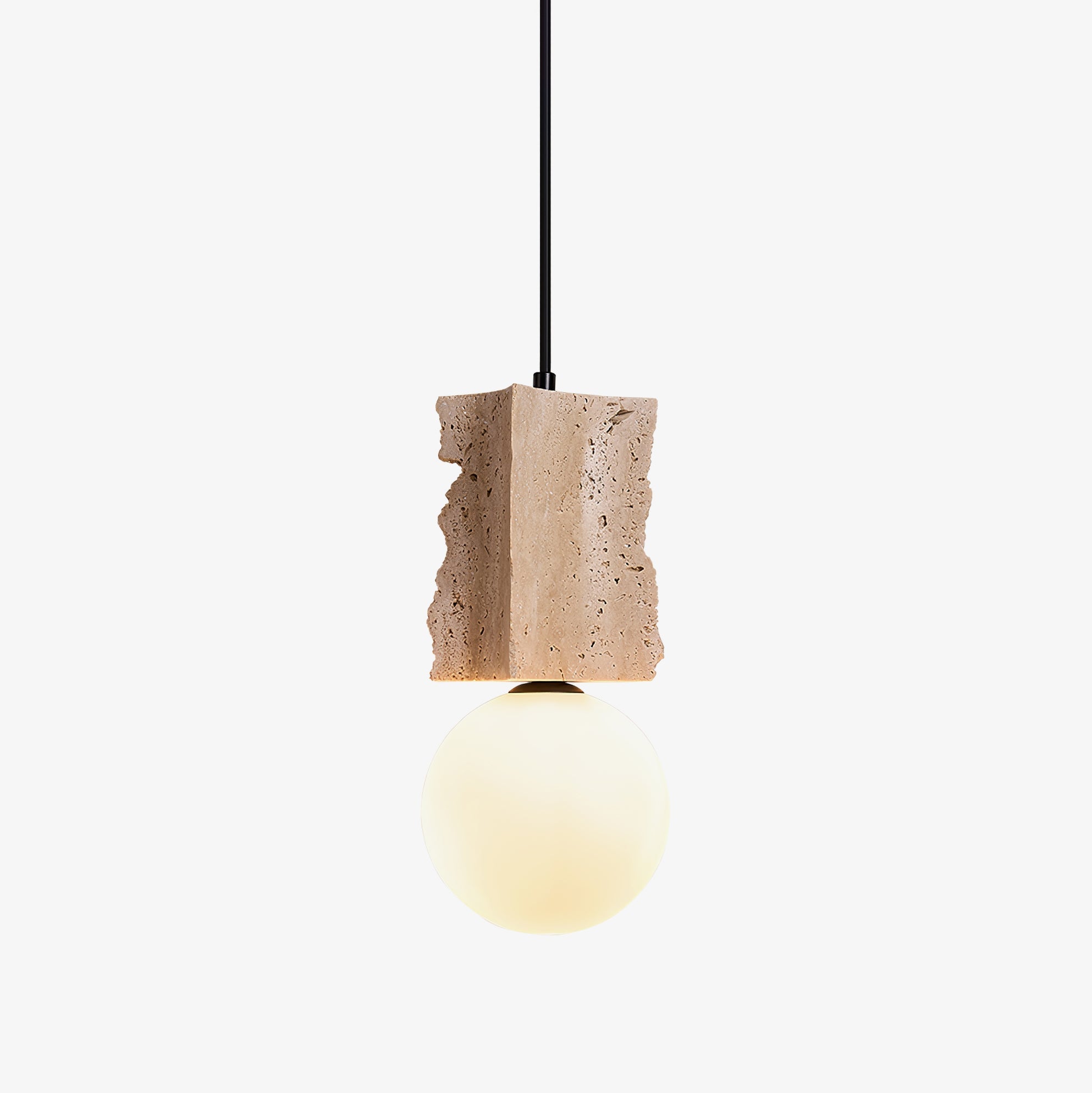 Travertine Raw Edge Pendant Light - Blowlighting