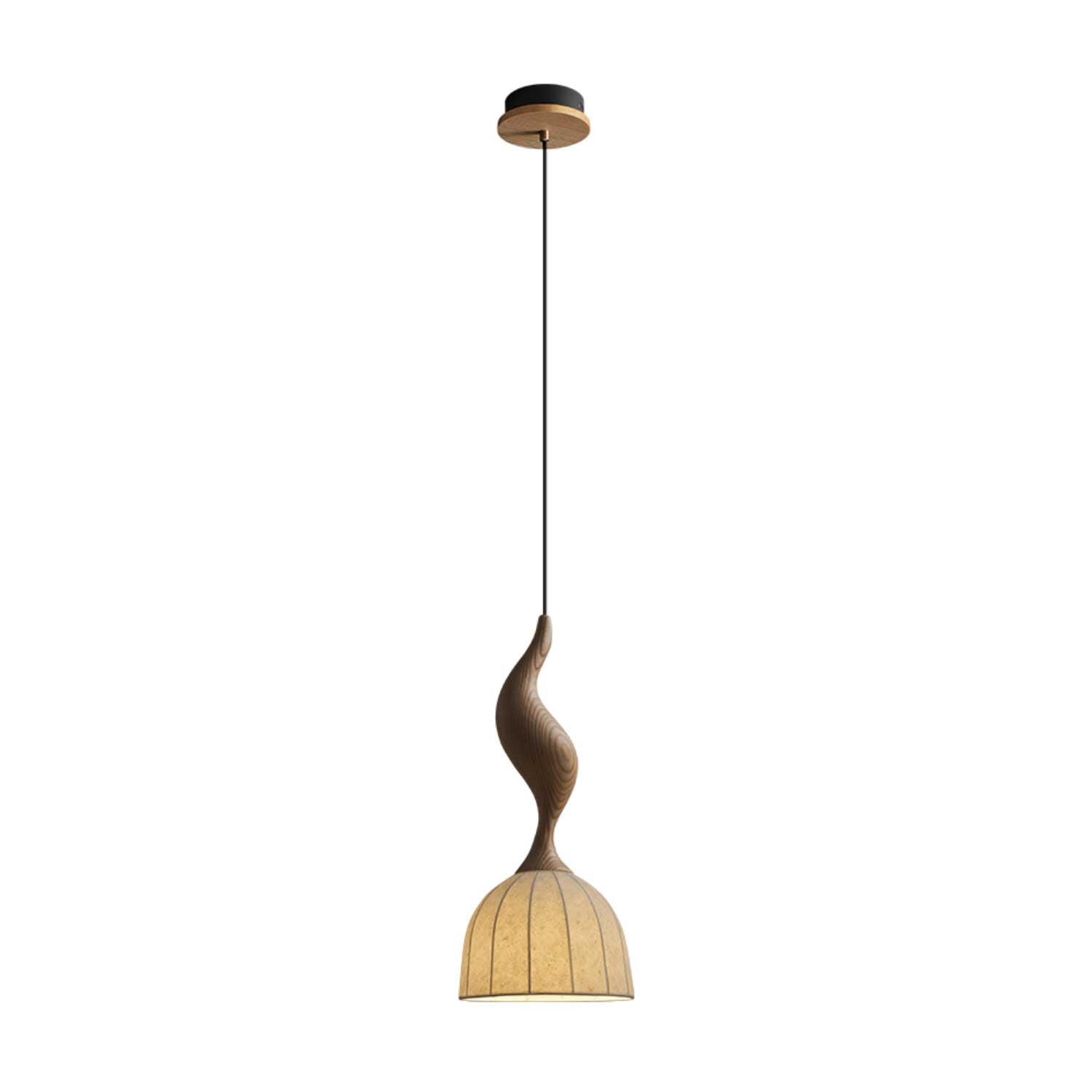 Colire Creativity Twisted Metal Wood Pendant Light - Blowlighting