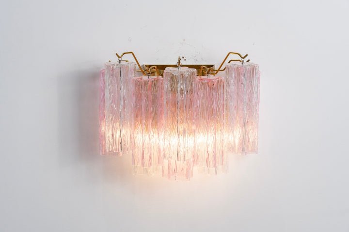 Aurora Wall Light Tronchi Glass Tube Tiered Amber Modern