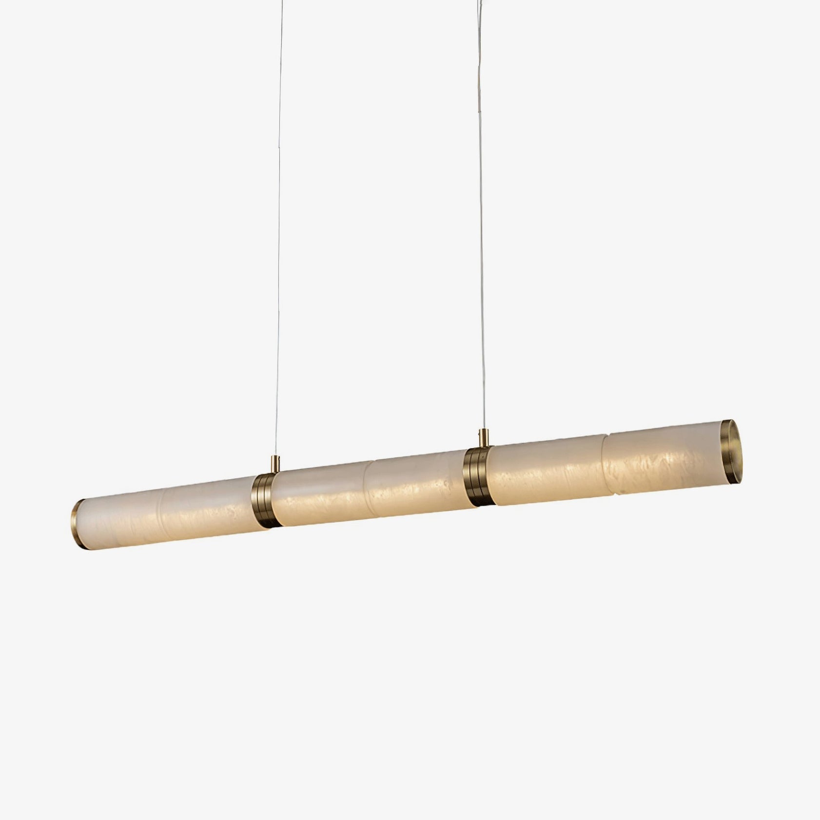 Eira Minimalist Alabaster Linear Pendant Light - Blowlighting