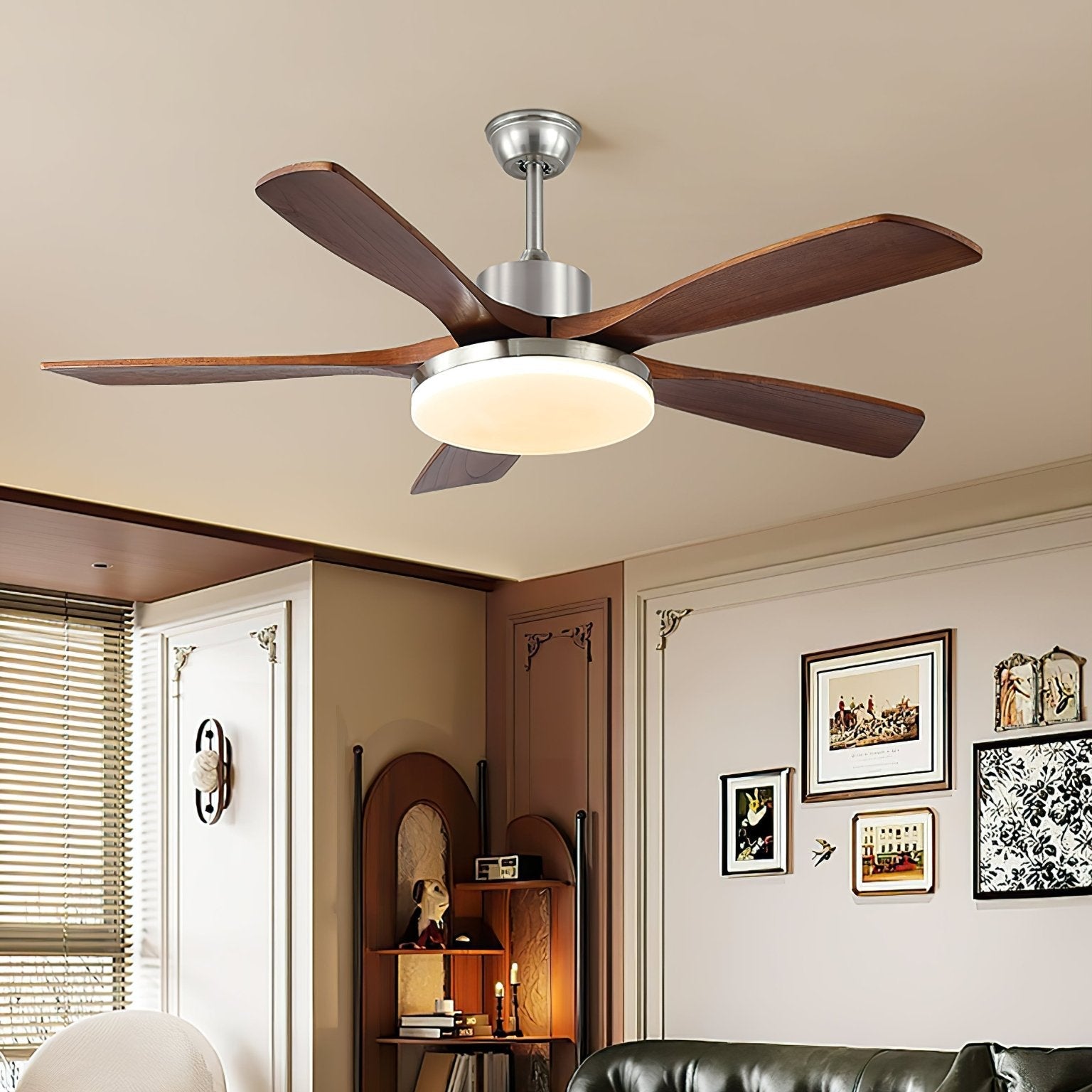 Orvian Modern Wood Ceiling Fan Light - Blowlighting