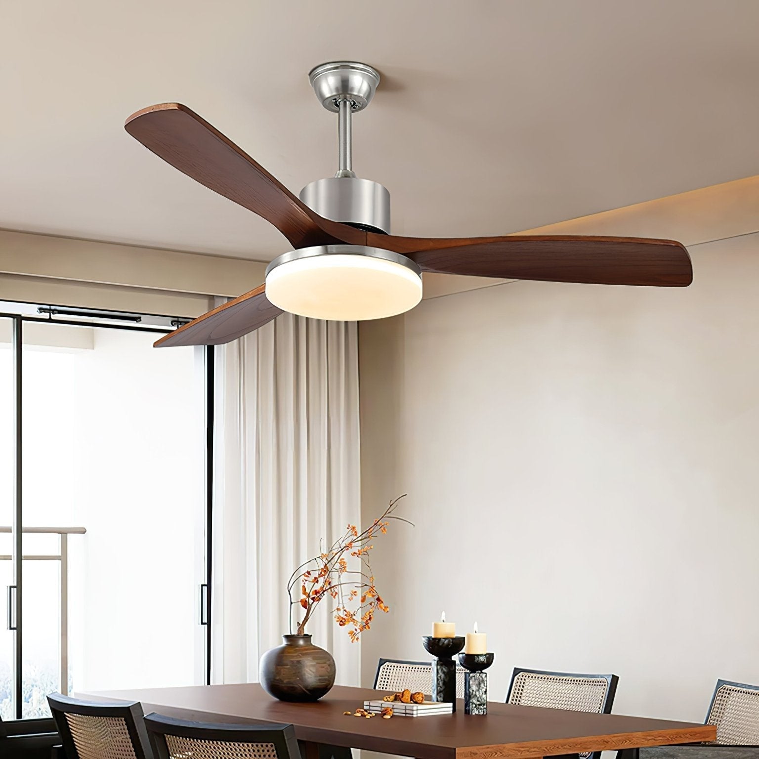 Orvian Modern Wood Ceiling Fan Light - Blowlighting
