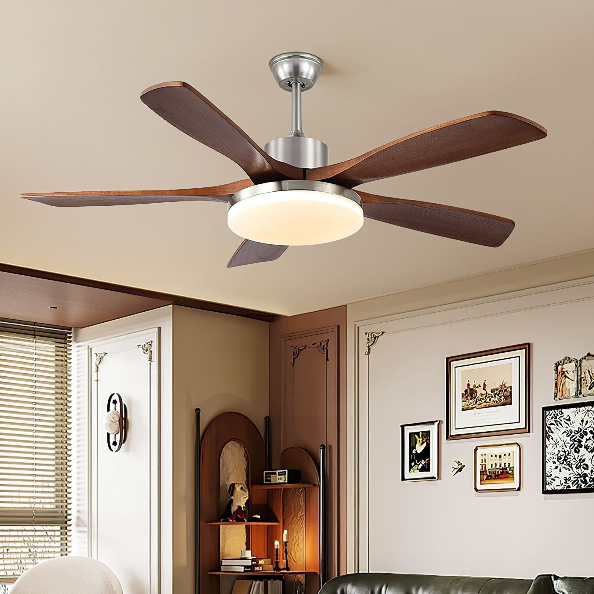 Orvian Modern Wood Ceiling Fan Light - Blowlighting