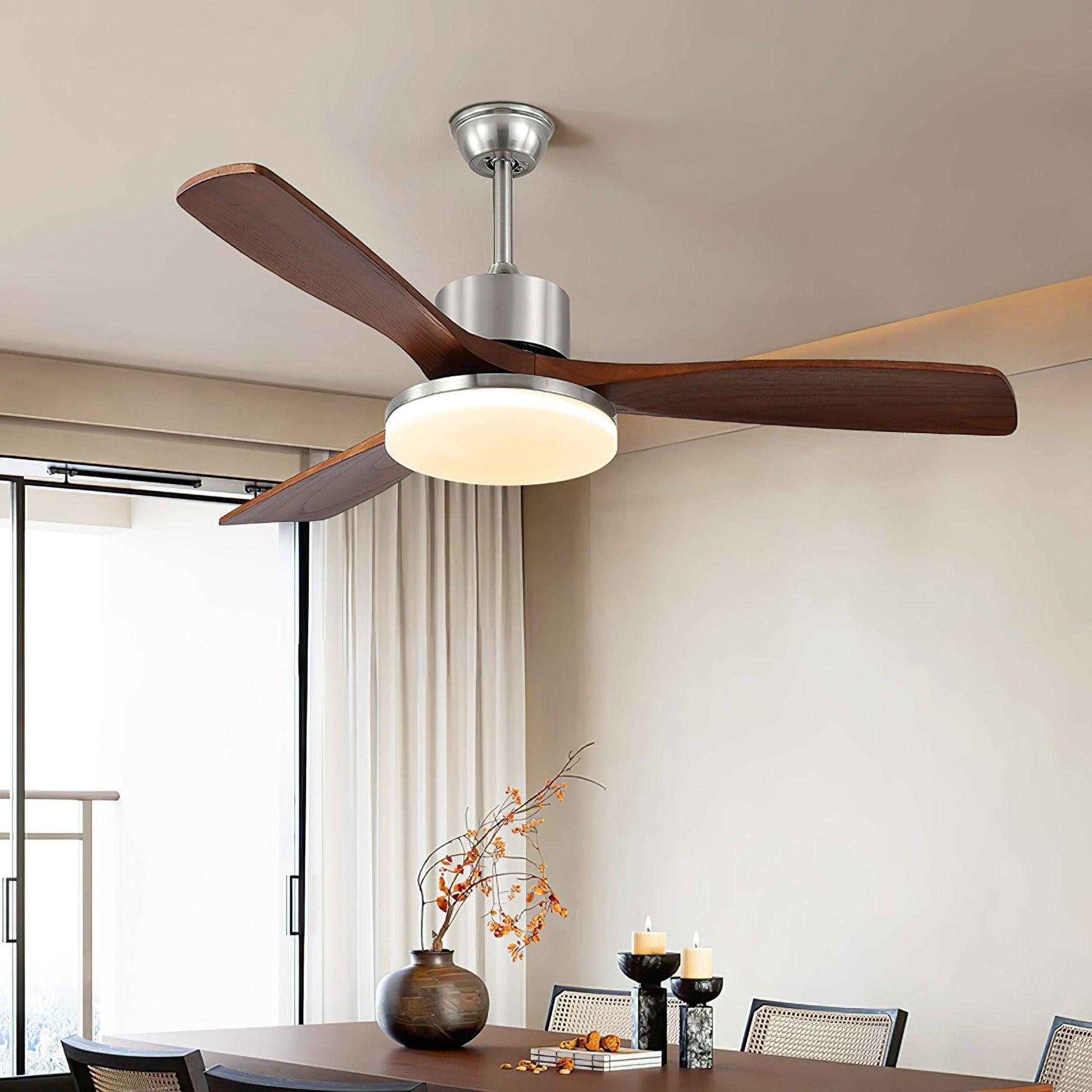 Orvian Modern Wood Ceiling Fan Light - Blowlighting