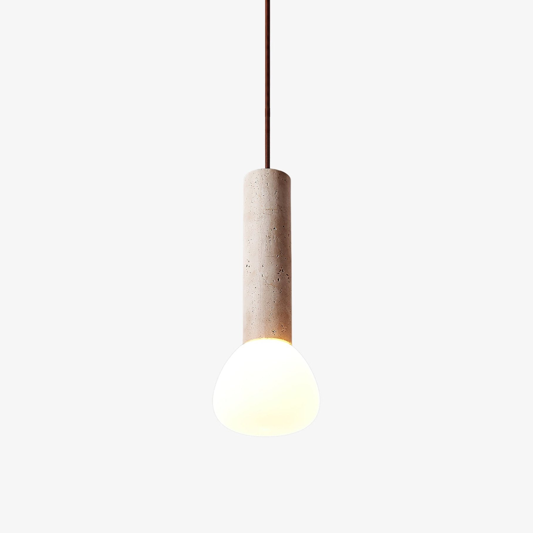 Cicaris Minimalist Travertine Pendant Light - Blowlighting