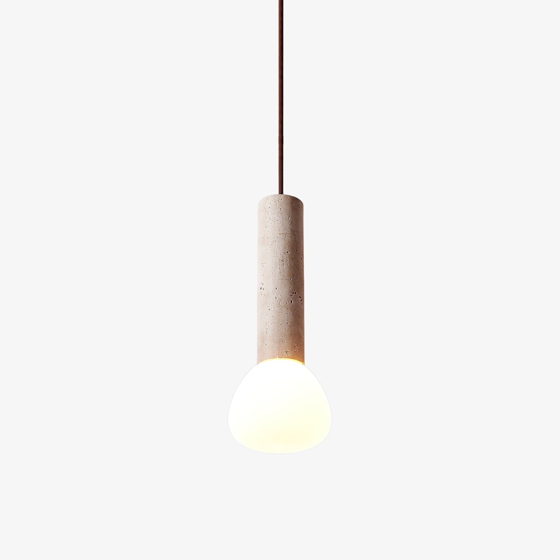 Cicaris Minimalist Travertine Pendant Light - Blowlighting