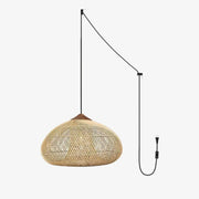 Braided Rattan Swag Pendant Lamp - Blowlighting