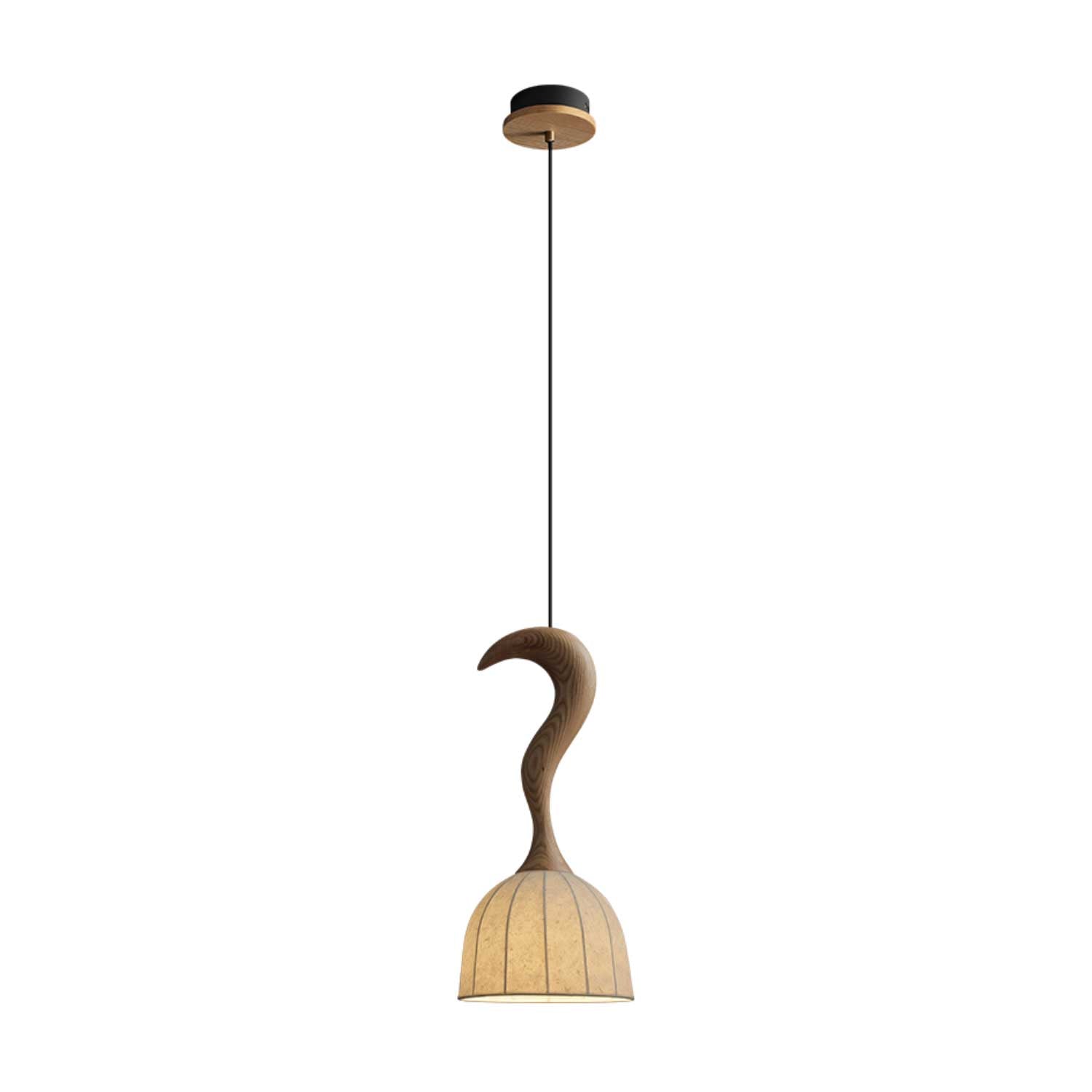 Colire Creativity Twisted Metal Wood Pendant Light - Blowlighting