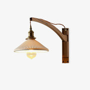 Swing Arm Walnut Wall Light - Blowlighting