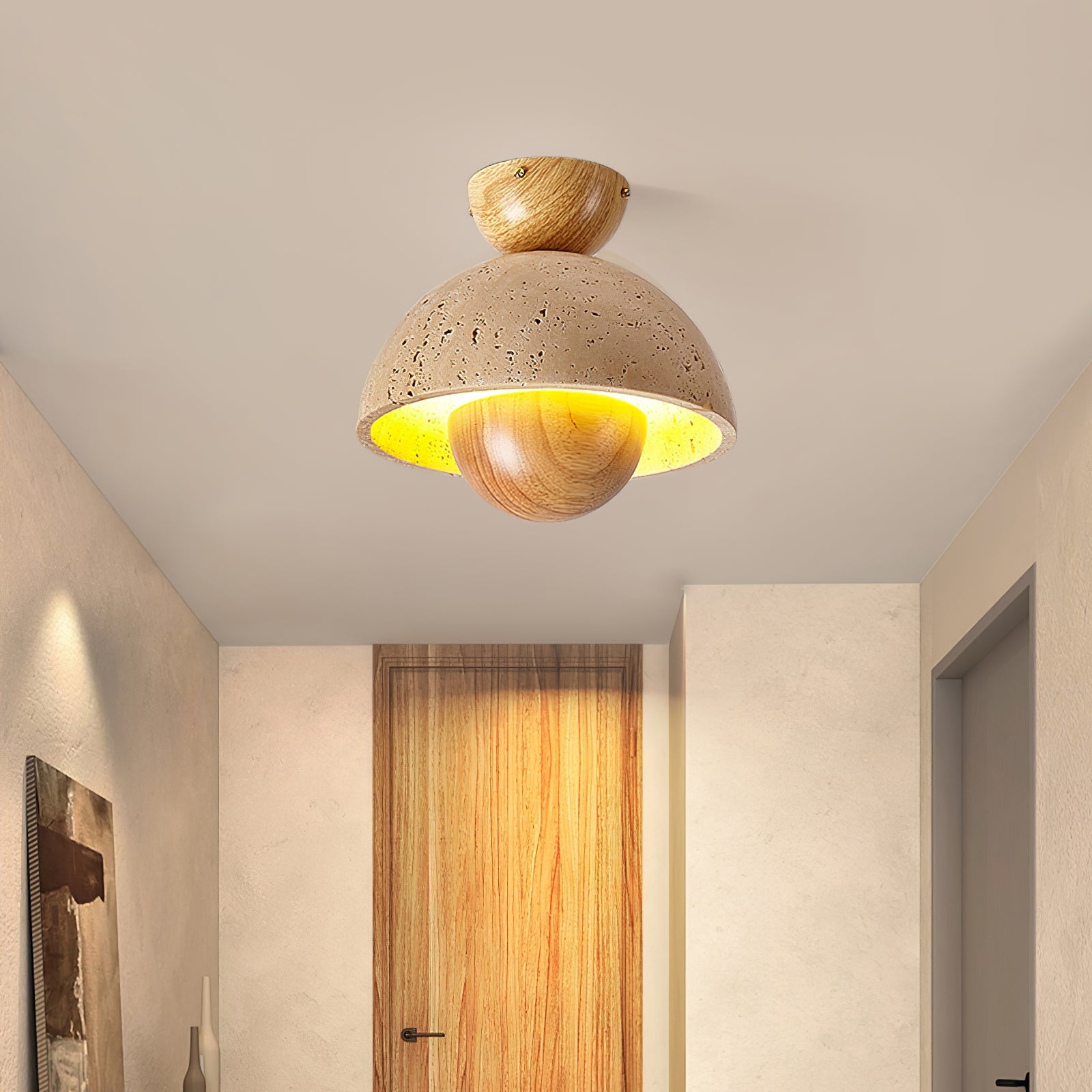 Cadorisra Travertine Ceiling Light - Blowlighting