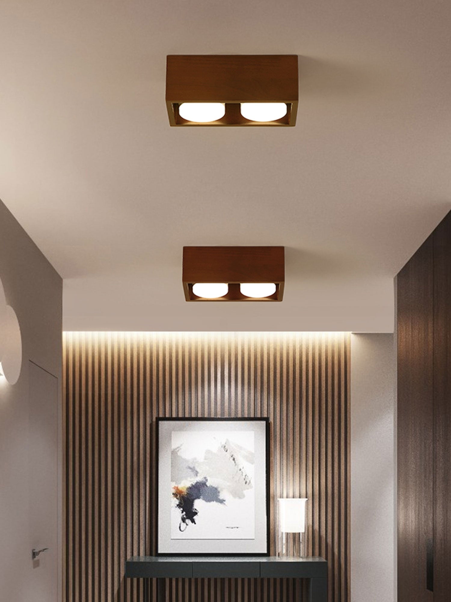 Eliza Minimalist Wood Ceiling Light - Blowlighting