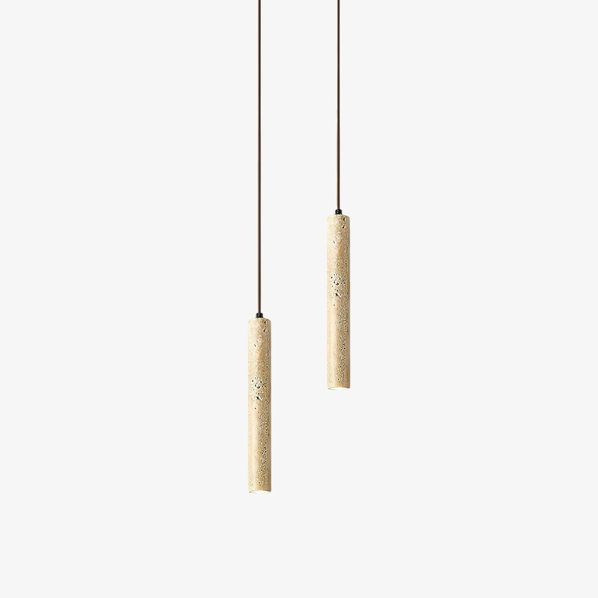 Olvynarae Cylindrical Travertine Pendant Light - Blowlighting