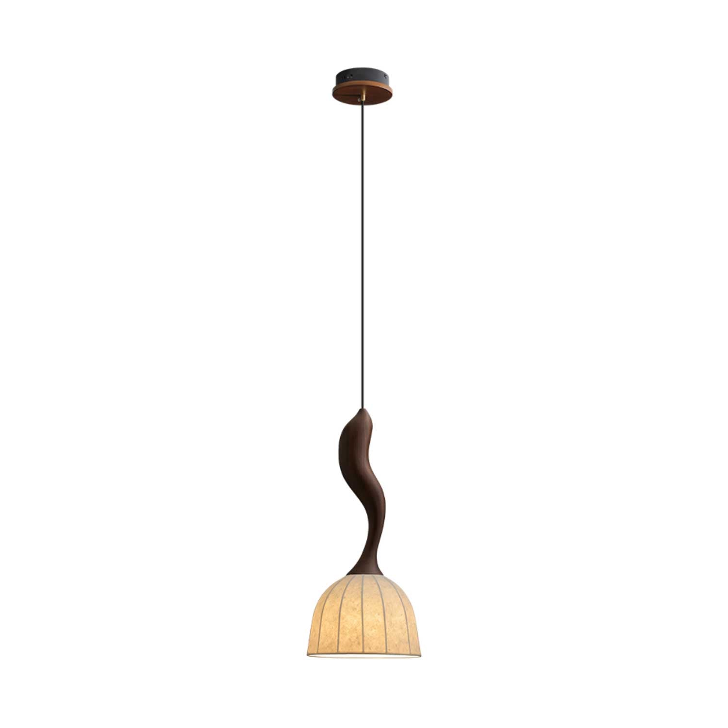 Colire Creativity Twisted Metal Wood Pendant Light - Blowlighting