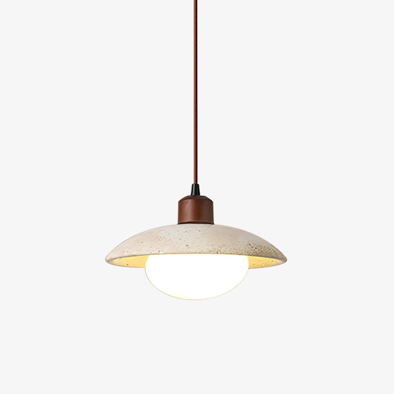 Onorarae Dome-Shade Travertine Pendant Light - Blowlighting