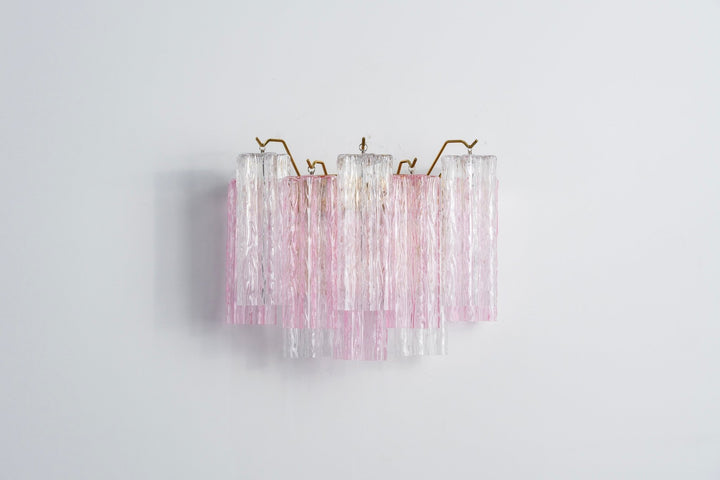 Aurora Wall Light Tronchi Glass Tube Tiered Amber Modern