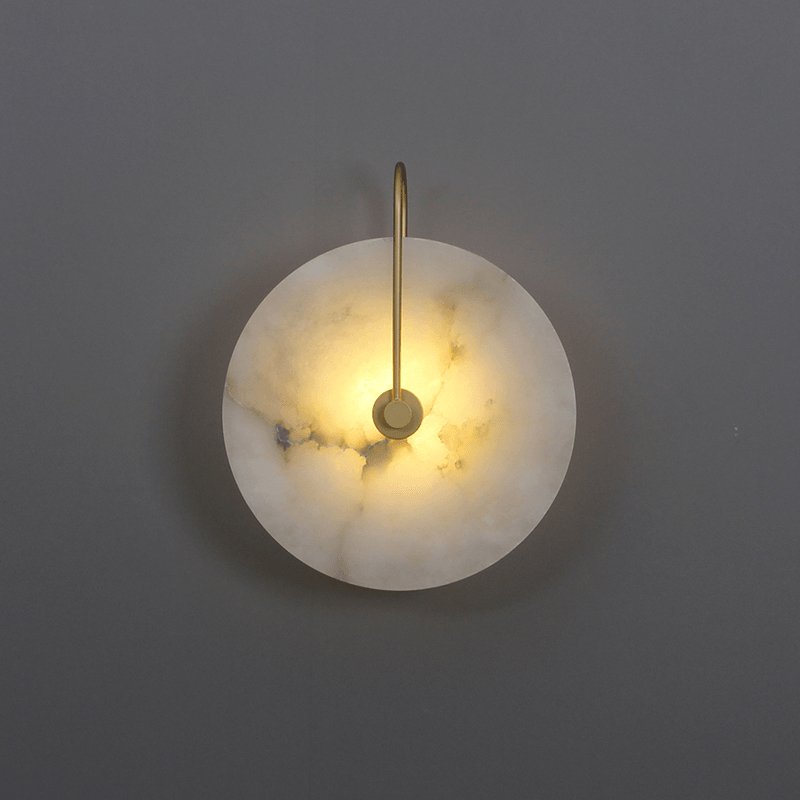 Elaris Alabaster Globe Wall Lamp - Blowlighting