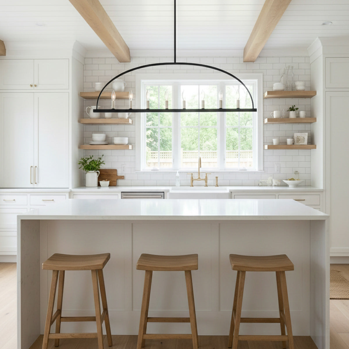 Abbott Minimalist Iron Linear Chandelier