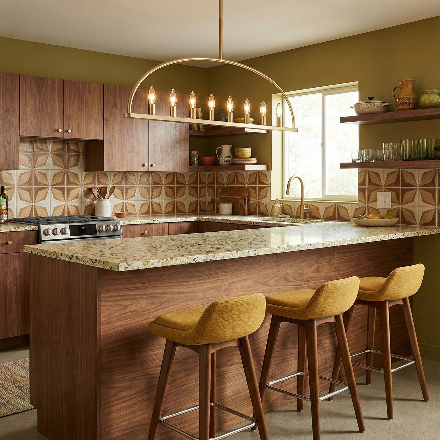 Abbott Minimalist Iron Linear Chandelier