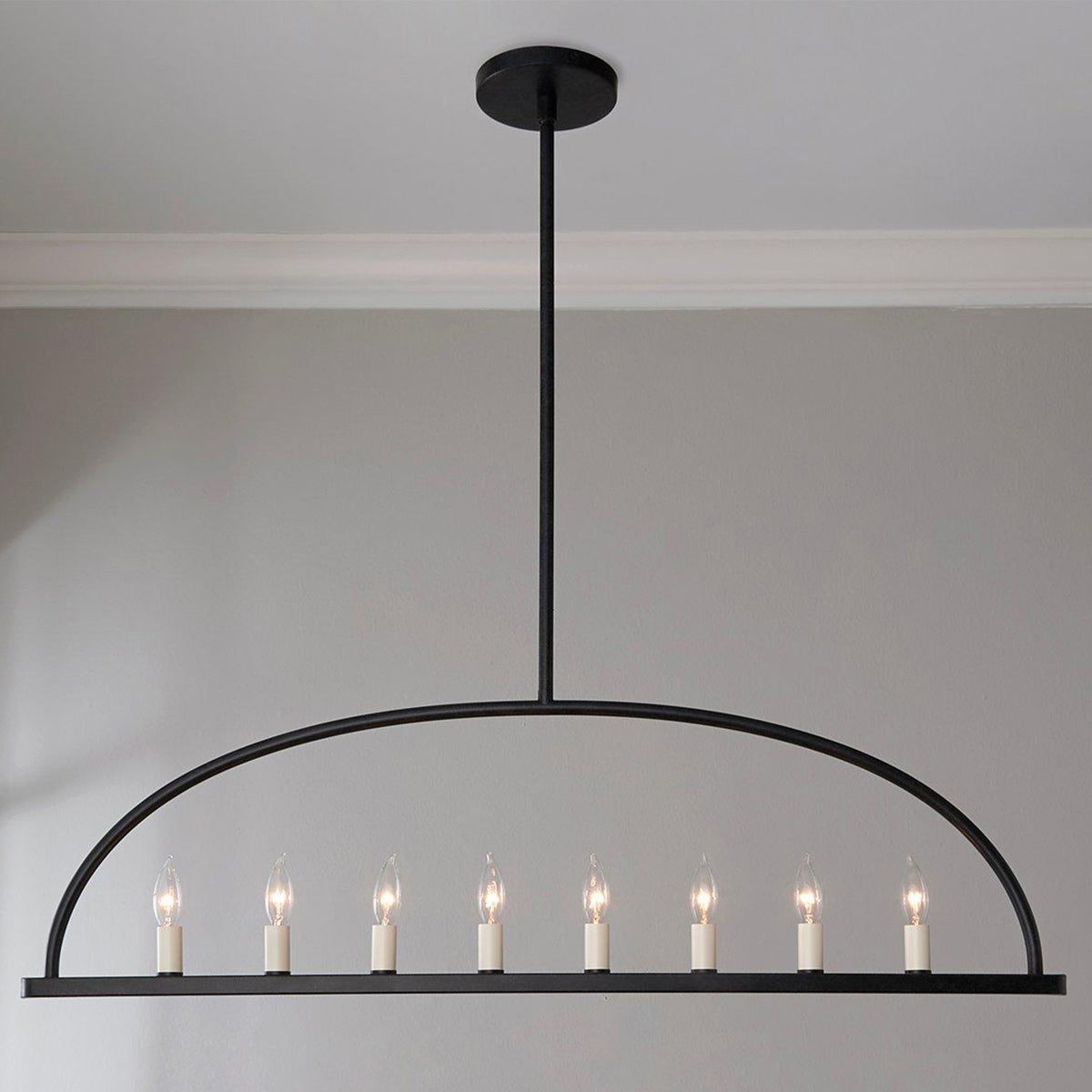 Abbott Minimalist Iron Linear Chandelier