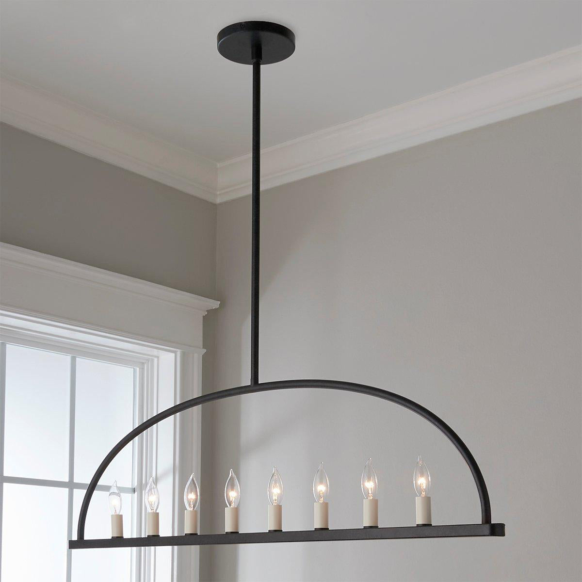 Abbott Minimalist Iron Linear Chandelier