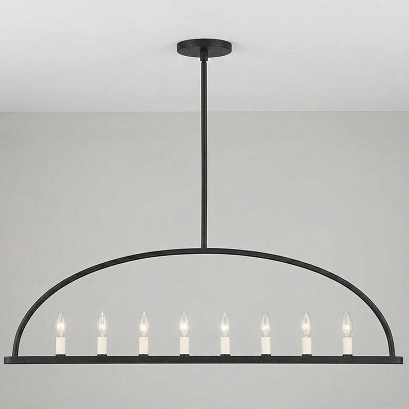 Abbott Minimalist Iron Linear Chandelier