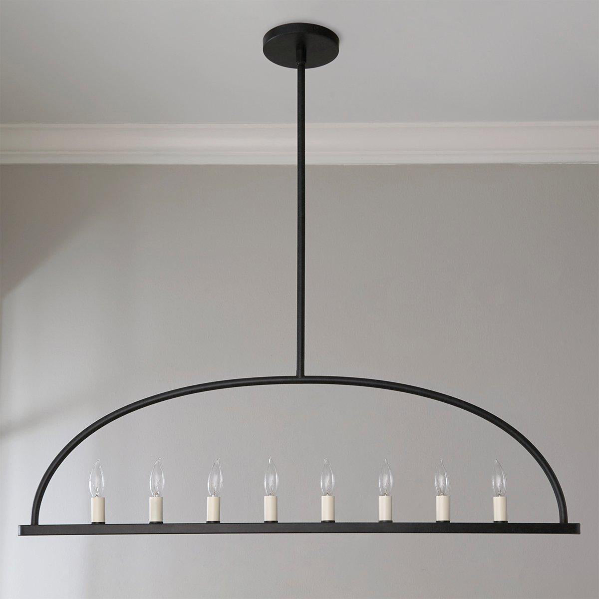 Abbott Minimalist Iron Linear Chandelier