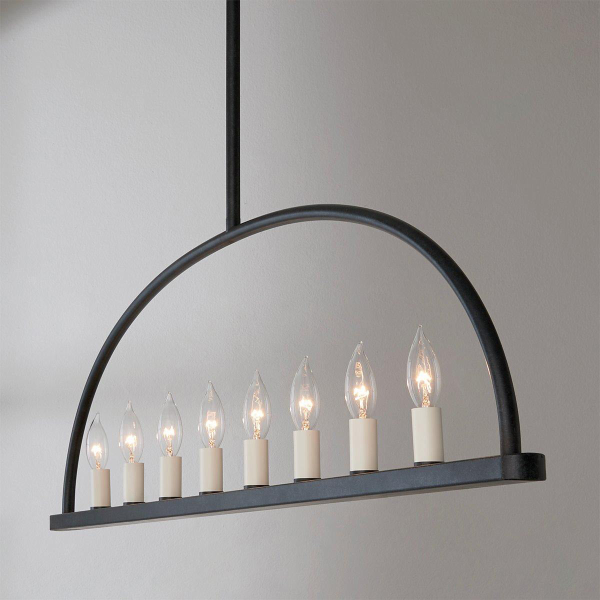 Abbott Minimalist Iron Linear Chandelier